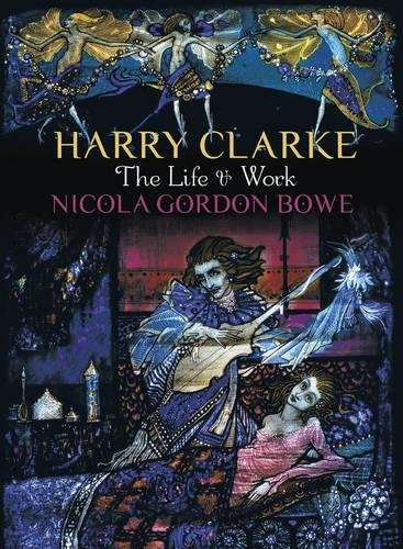 Book cover featuring ornate stained-glass style artwork and portraiture.