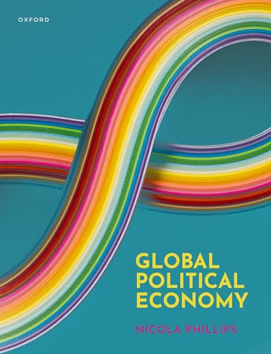 Book cover: "Global Political Economy" with colorful, swirling abstract design.