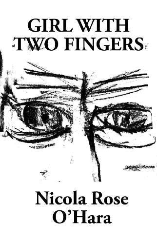 Black and white sketch of eyes and brows, book cover.
