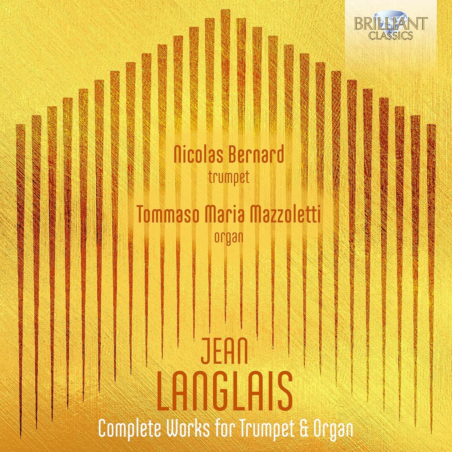 CD cover: gold vertical lines, text naming composers and performers.