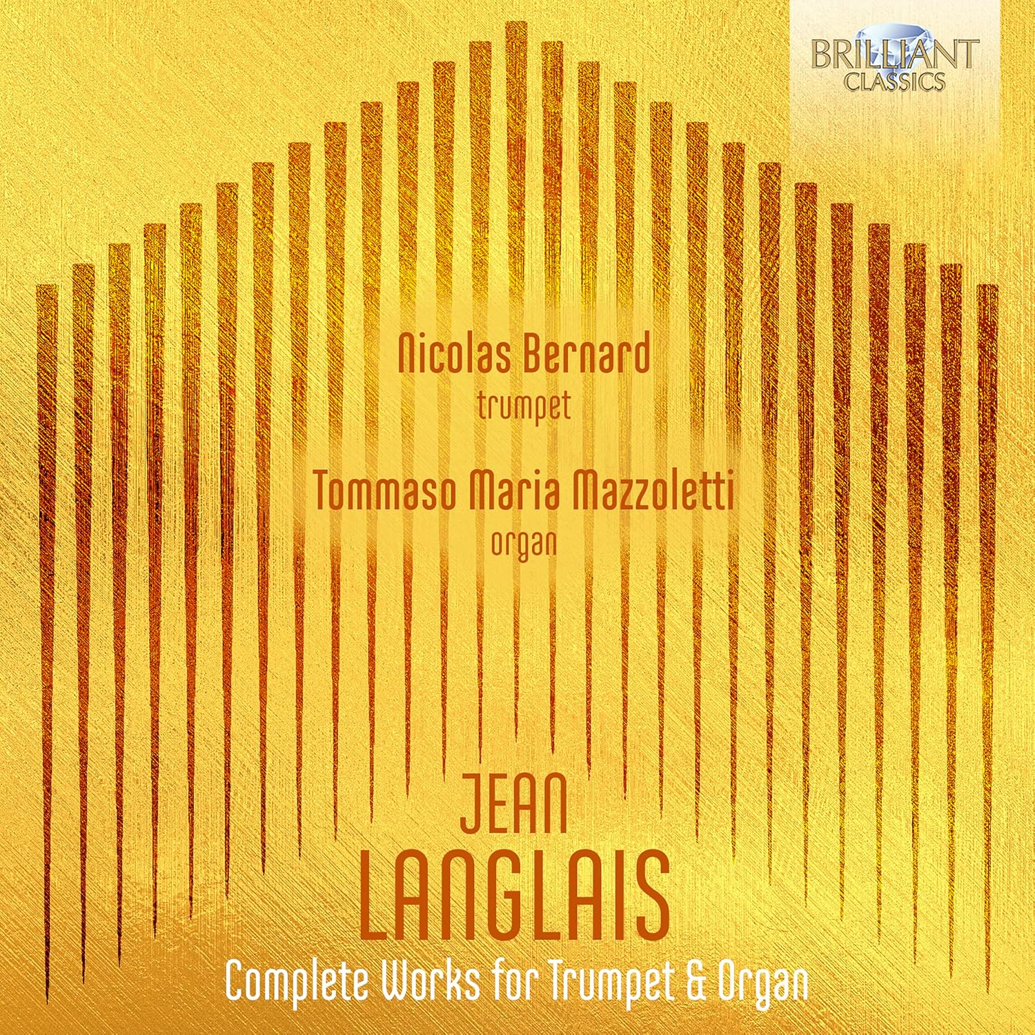 CD cover: gold vertical lines, text naming composers and performers.