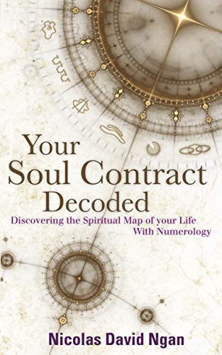 Book cover with ornate compass design and title "Your Soul Contract Decoded".