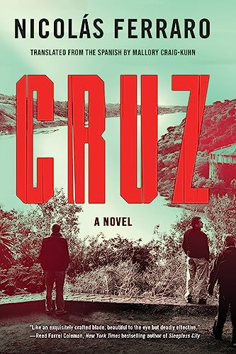 Book cover for "Cruz" with red title text and figures in landscape.