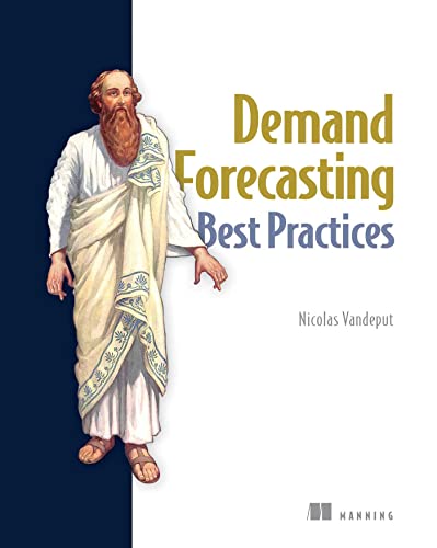 Book cover: “Demand Forecasting Best Practices” with a man in a toga.