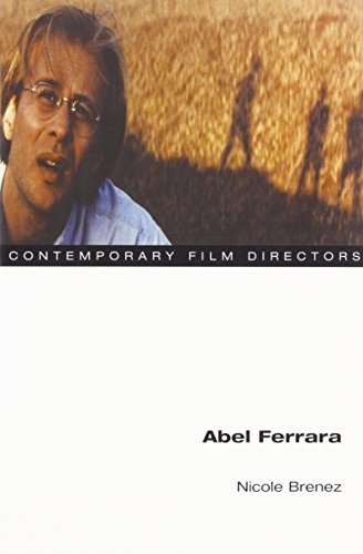 Book cover featuring a man with glasses and the title Abel Ferrara.