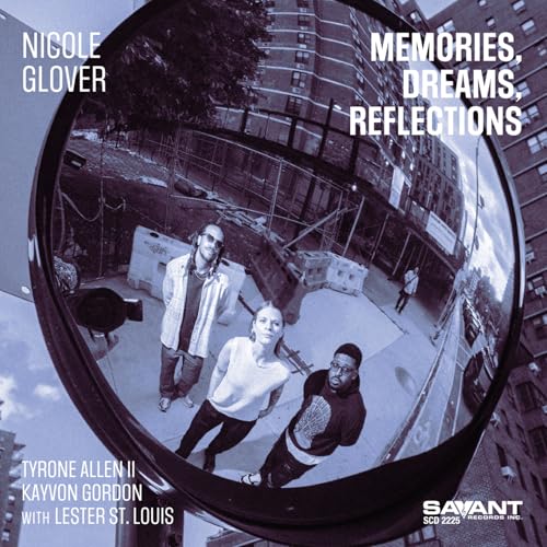 CD cover for Nicole Glover’s “Memories, Dreams, Reflections” featuring three people.