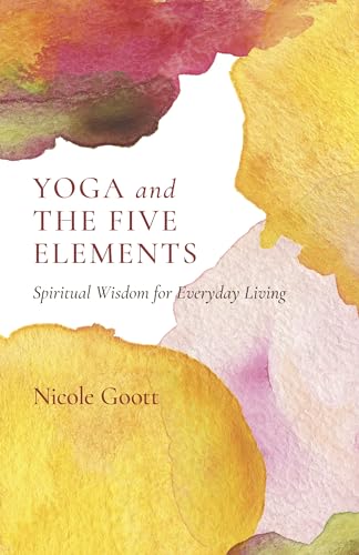 Book cover: "Yoga and the Five Elements" with watercolor floral design.