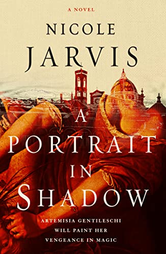 Book cover: woman’s torso, city skyline, and title “A Portrait In Shadow”.