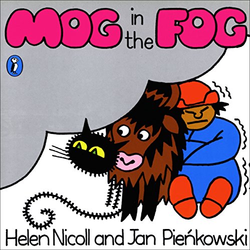 Cover of "Mog in the Fog" children's book, featuring a cat and boy.
