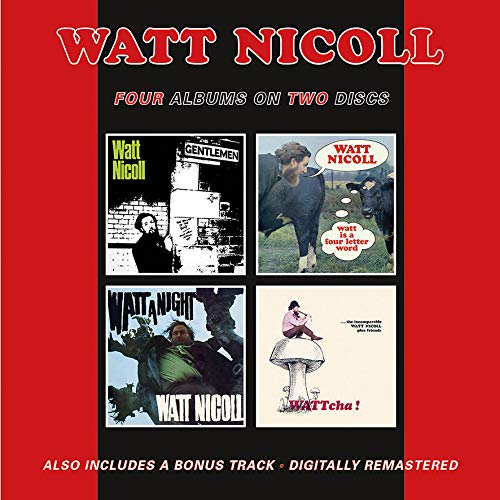 CD cover for Watt Nicoll’s albums, featuring four distinct album art panels.