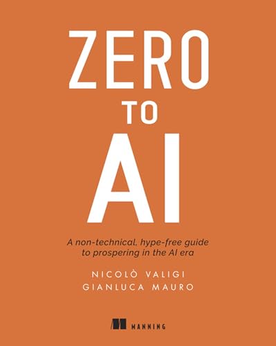 Book cover: "Zero to AI" with white text on an orange background.