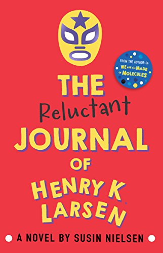 Book cover: red background, wrestler mask, title “The Reluctant Journal…”
