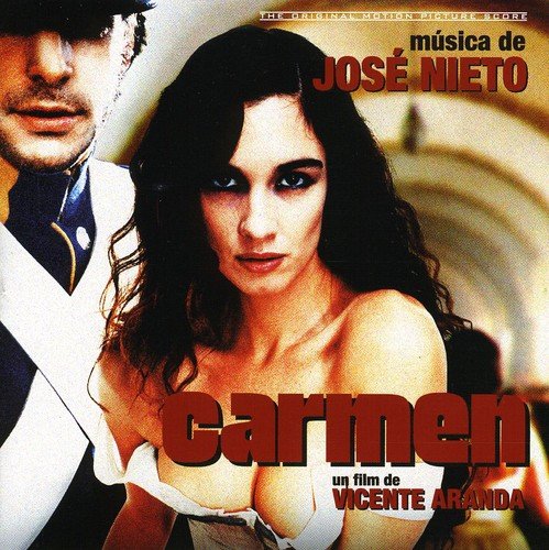 CD cover for "Carmen" soundtrack by Nieto José, featuring a woman's face.