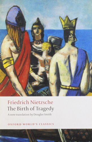 Book cover depicting figures in classical garb, titled “The Birth of Tragedy.”