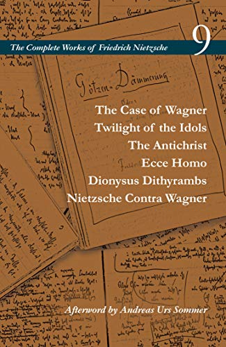Book cover for Volume 9 of Nietzsche’s complete works, with handwritten notes.