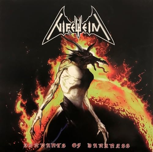 Nifelheim album cover: demonic figure amidst flames, with band logo and title.