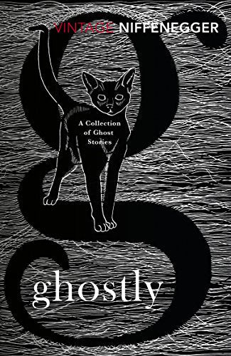 Book cover featuring a black cat silhouette against a large letter G and scribbled background.
