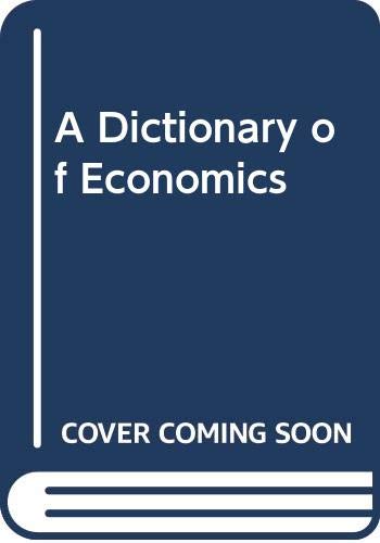 Dark blue book cover with the title "A Dictionary of Economics".