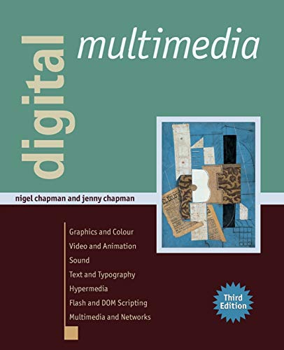 Book cover for "Digital Multimedia" Third Edition, with abstract art.