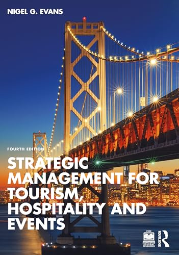 Book cover with a bridge at dusk, titled “Strategic Management…”