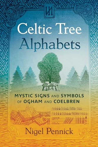 Book cover featuring a tree, Celtic knots, and text about alphabets.