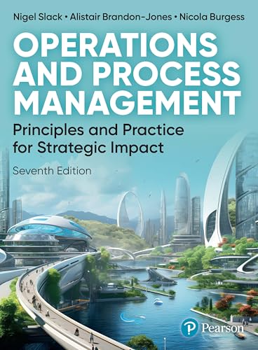Textbook cover for "Operations and Process Management," seventh edition, with futuristic city.