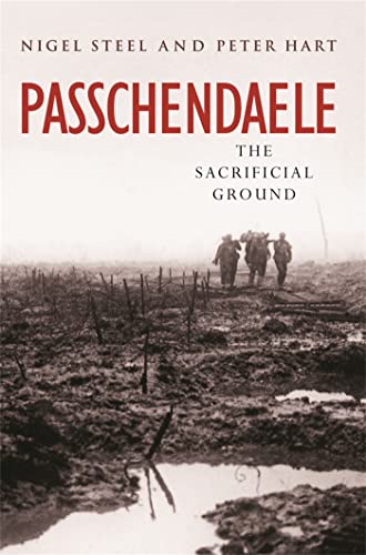 Book cover for “Passchendaele” depicting soldiers in a muddy, war-torn landscape.