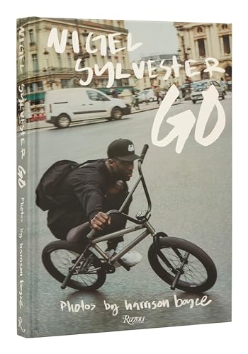 Book cover featuring a BMX rider, Nigel Sylvester, in a city street.