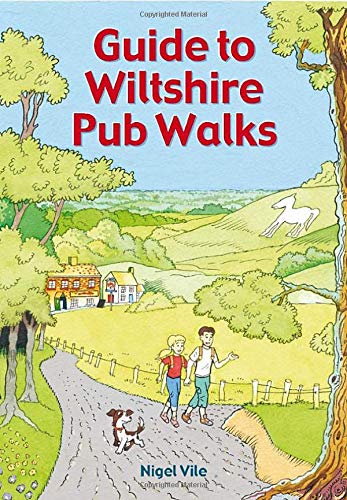 Book cover: “Guide to Wiltshire Pub Walks” with illustrated countryside scene.