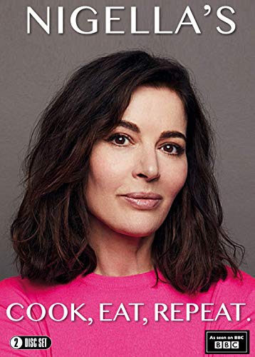 DVD cover featuring Nigella Lawson in a pink shirt against a grey background.