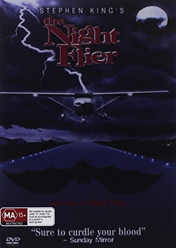 DVD cover for "The Night Flier" featuring a small plane in stormy skies.
