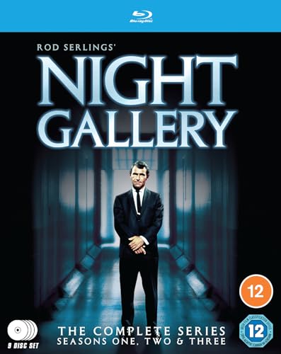Rod Serling stands in a dark hallway on the Night Gallery complete series Blu-ray.