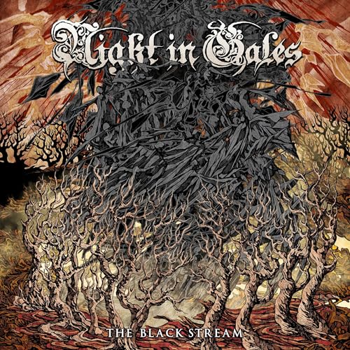 CD cover for “Night in Gales - The Black Stream” with dark, swirling imagery.