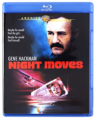 Night Moves" Blu-ray case featuring Gene Hackman’s portrait and a detective scene.
