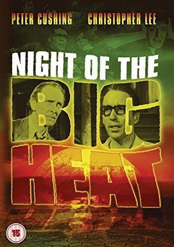 DVD cover for "Night Of The Big Heat" featuring Peter Cushing and Christopher Lee.
