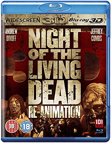 Night of the Living Dead" Blu-ray cover with zombies and distressed texture.