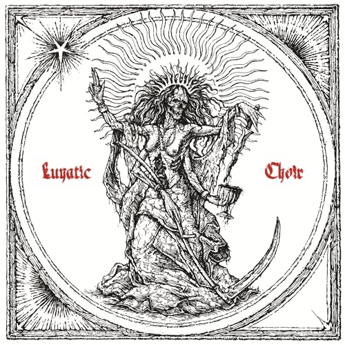 Black and white ink illustration of a skeletal figure with a scythe and chalice.