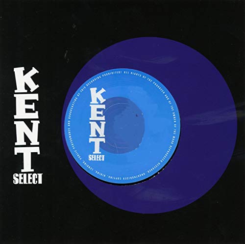 Blue vinyl record with "Kent Select" label and text on black sleeve.