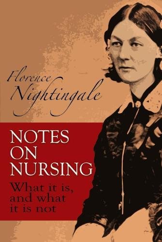 Book cover: portrait of Florence Nightingale and title “Notes on Nursing.”