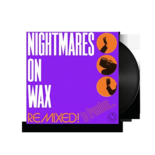 Nightmares On Wax "Remixed!" vinyl record with purple and white cover art.