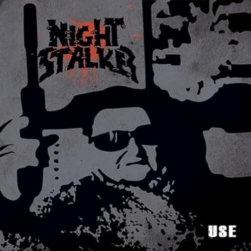Album cover featuring a stylized, high-contrast illustration of a man with sunglasses holding a gun.