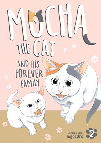 Book cover featuring two white and orange cats, “Mocha the Cat Vol. 2”.