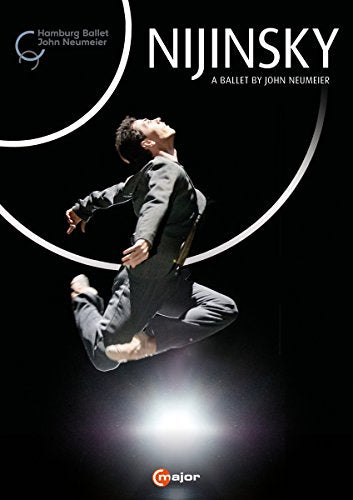 DVD cover for "Nijinsky," featuring a leaping male ballet dancer.