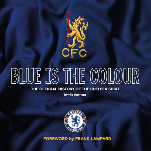 Book cover featuring a blue fabric background, Chelsea FC logos, and white text title.
