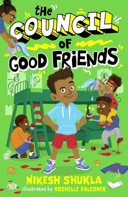 Children’s book cover depicting diverse kids in a playful bedroom scene.