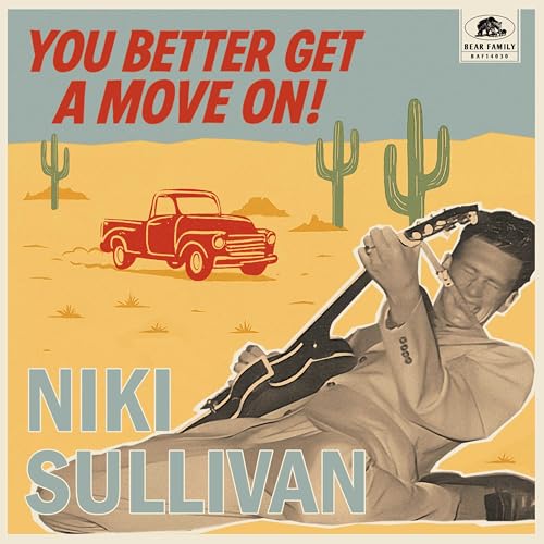 Record cover featuring Niki Sullivan with a guitar and desert landscape.