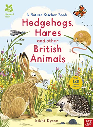 Book cover featuring illustrations of a hare, hedgehog, and other British wildlife.