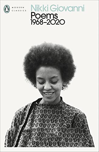 Book cover: "Poems 1968-2020" by Nikki Giovanni, featuring a portrait.