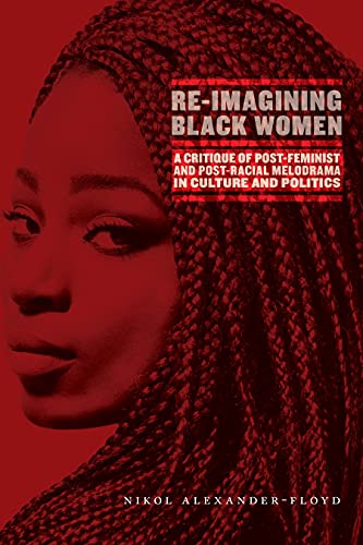 Book cover featuring a Black woman with braided hair on a red background.