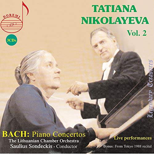 CD cover featuring pianist Tatiana Nikolayeva and conductor Saulius Sondeckis.